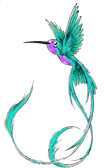 Butterfly With Flowers Tattoo Design Photo - Hummingbird Tattoo Designs Free - Free Transparent PNG Clipart Images Download. - Transparent PNG Free Download
