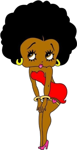 Black Baby Boop Baby Wearing Red Dress - Black Betty Boop Tattoos - Free Transparent PNG Clipart Images Download. - Transparent PNG Free Download