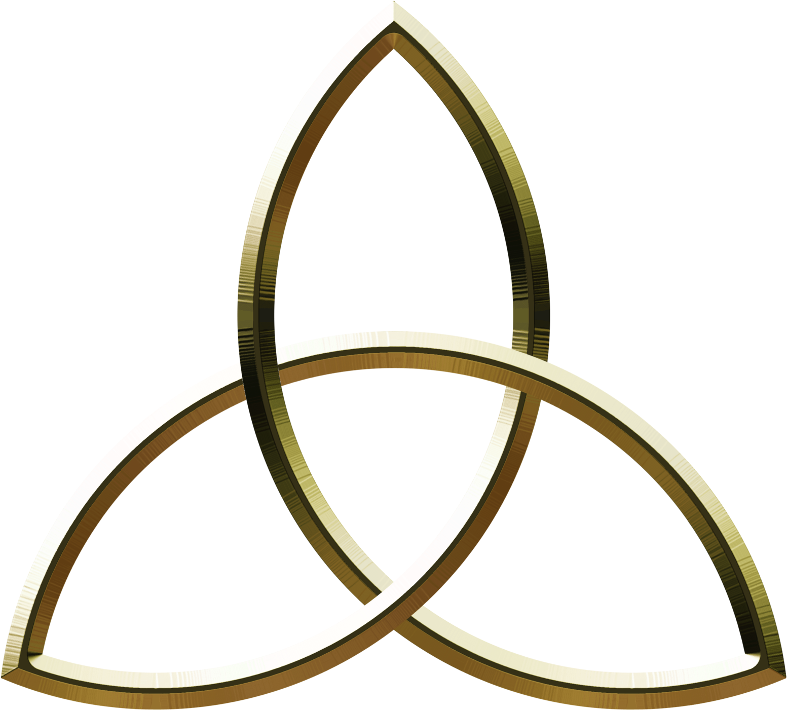 Gold By Rae134 Metalic Triquetra - Mind Body Soul Tattoos - Free Transparent PNG Clipart Images Download. - Transparent PNG Free Download