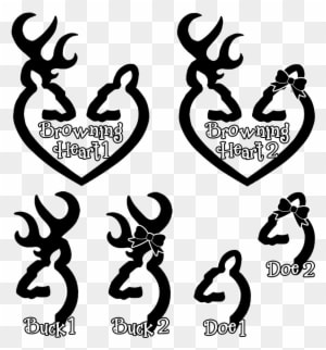Buck And Doe Heart Tattoo - Free Transparent PNG Clipart Images Download. - Transparent PNG Free Download