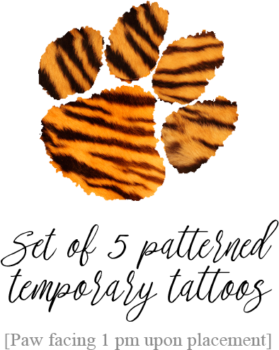 Tiger Paw Inspired Temporary Tattoo - Tattoo - Free Transparent PNG Clipart Images Download. - Transparent PNG Free Download