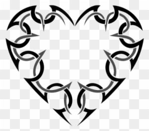 Picture Heart Tattoos Png Images - Tribal Heart Tattoo Designs - Free Transparent PNG Clipart Images Download. - Transparent PNG Free Download