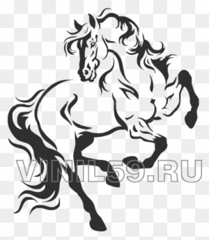 Интерьерная Или Авто Наклейка - Horse Black And White Tattoo - Free Transparent PNG Clipart Images Download. - Tattoo Transparent PNG Free Download
