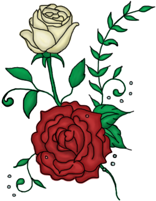 Twin Roses Tattoo Design By A Not E - Rose Design Tattoo Png - Free Transparent PNG Clipart Images Download. - Transparent PNG Free Download