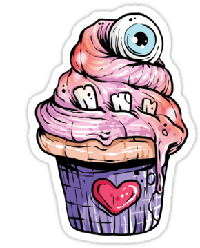 Eyeball Cupcake By Ella Mobbs - Cupcake Zombie Tattoo - Free Transparent PNG Clipart Images Download. - Transparent PNG Free Download