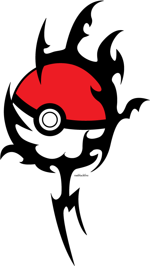 Tribal Tattoos Images Pokemon Wallpaper And Background - Tribal Pokeball Tattoo - Free Transparent PNG Clipart Images Download. - Transparent PNG Free Download
