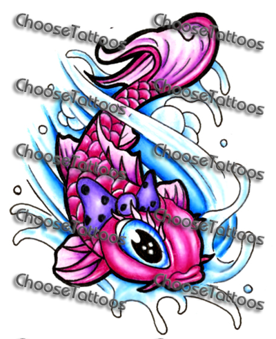Drawn Koi Girly - Girl Koi Fish Tattoo Designs - Free Transparent PNG Clipart Images Download. - Transparent PNG Free Download