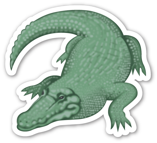 Crocodile - Crocodile Emoji Tattoo - Free Transparent PNG Clipart Images Download. - Transparent PNG Free Download