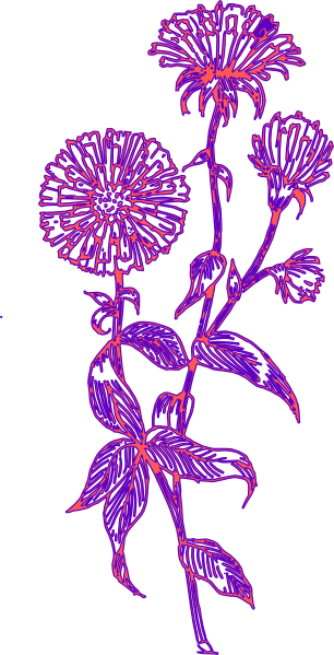Purple Flowers Clip Art Border For Kids - Aster Flower Tattoo - Free Transparent PNG Clipart Images Download. - Transparent PNG Free Download