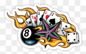 Nautical Star Tattoos Clipart Dice - 8 Ball Tattoo Outline - Free Transparent PNG Clipart Images Download. - Transparent PNG Free Download