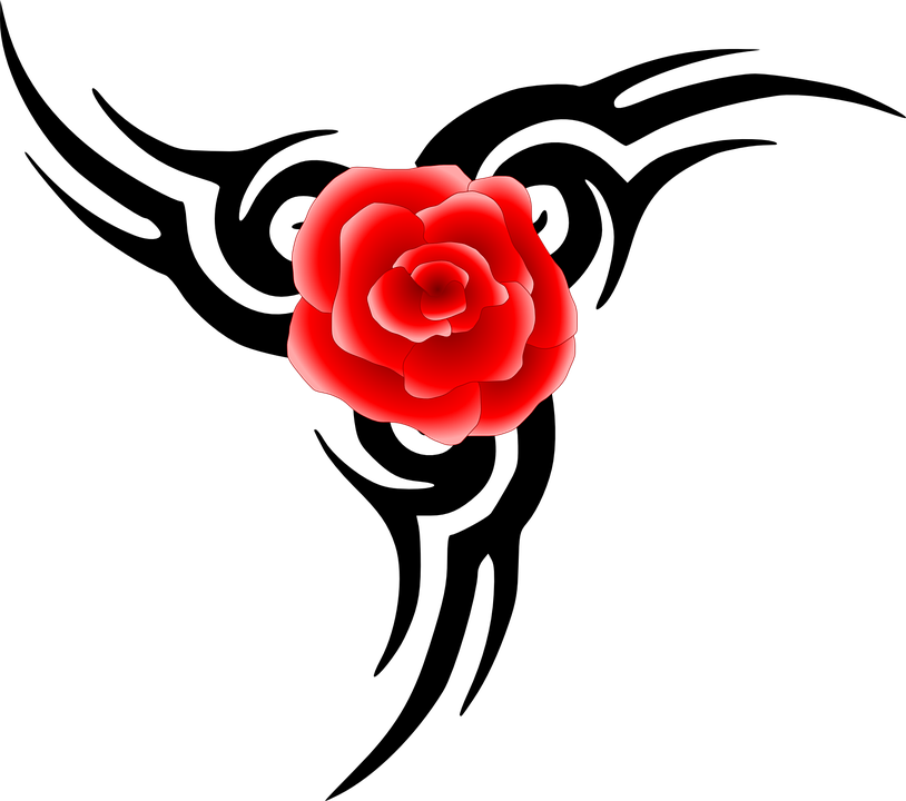 Rose Tattoo Black And White 20, Buy Clip Art - Tribal Tattoo - Free Transparent PNG Clipart Images Download. - Transparent PNG Free Download