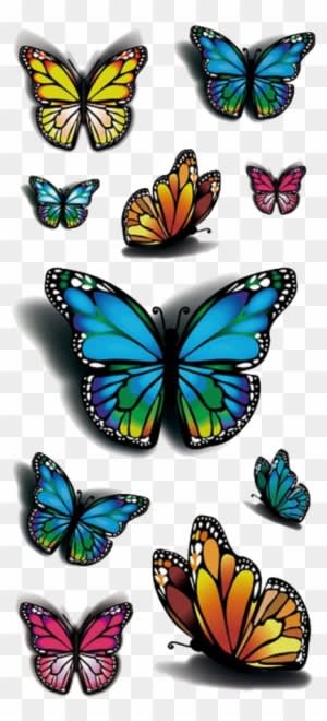 Butterfly Tattoo Design 3d - Free Transparent PNG Clipart Images Download. - Transparent PNG Free Download