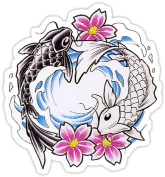 Tattoos On Pinterest Pitbull Yin Yang And Koi - Chinese Fish Tattoo Designs - Free Transparent PNG Clipart Images Download. - Transparent PNG Free Download
