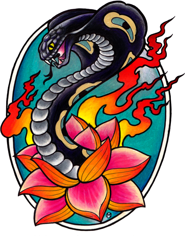 90 Cobra Tattoo Designs For Men - Black Cobra Tattoos - Free Transparent PNG Clipart Images Download. - Transparent PNG Free Download