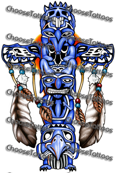 Tattoo Designs - Warrior Totem - Otter Totem Pole Tattoo - Free Transparent PNG Clipart Images Download. - Transparent PNG Free Download
