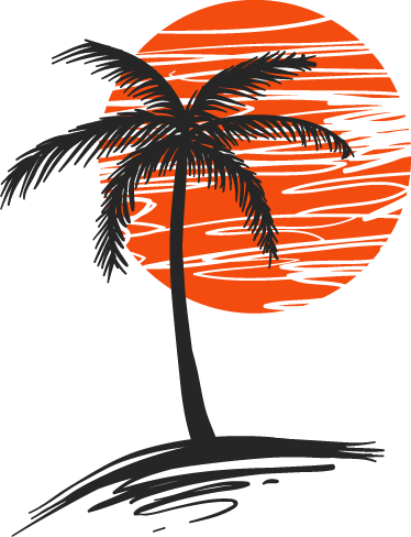 Wall Color - Palm Tree And Sun Tattoo - Free Transparent PNG Clipart Images Download. - Transparent PNG Free Download