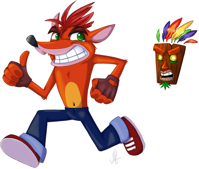 Crash Bandicoot Character With Tattoos - Free Transparent PNG Clipart Images Download. - Transparent PNG Free Download