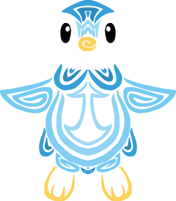 Tribalish Piplup By Vaguelygenius - Piplup Tribal Tattoo - Free Transparent PNG Clipart Images Download. - Transparent PNG Free Download