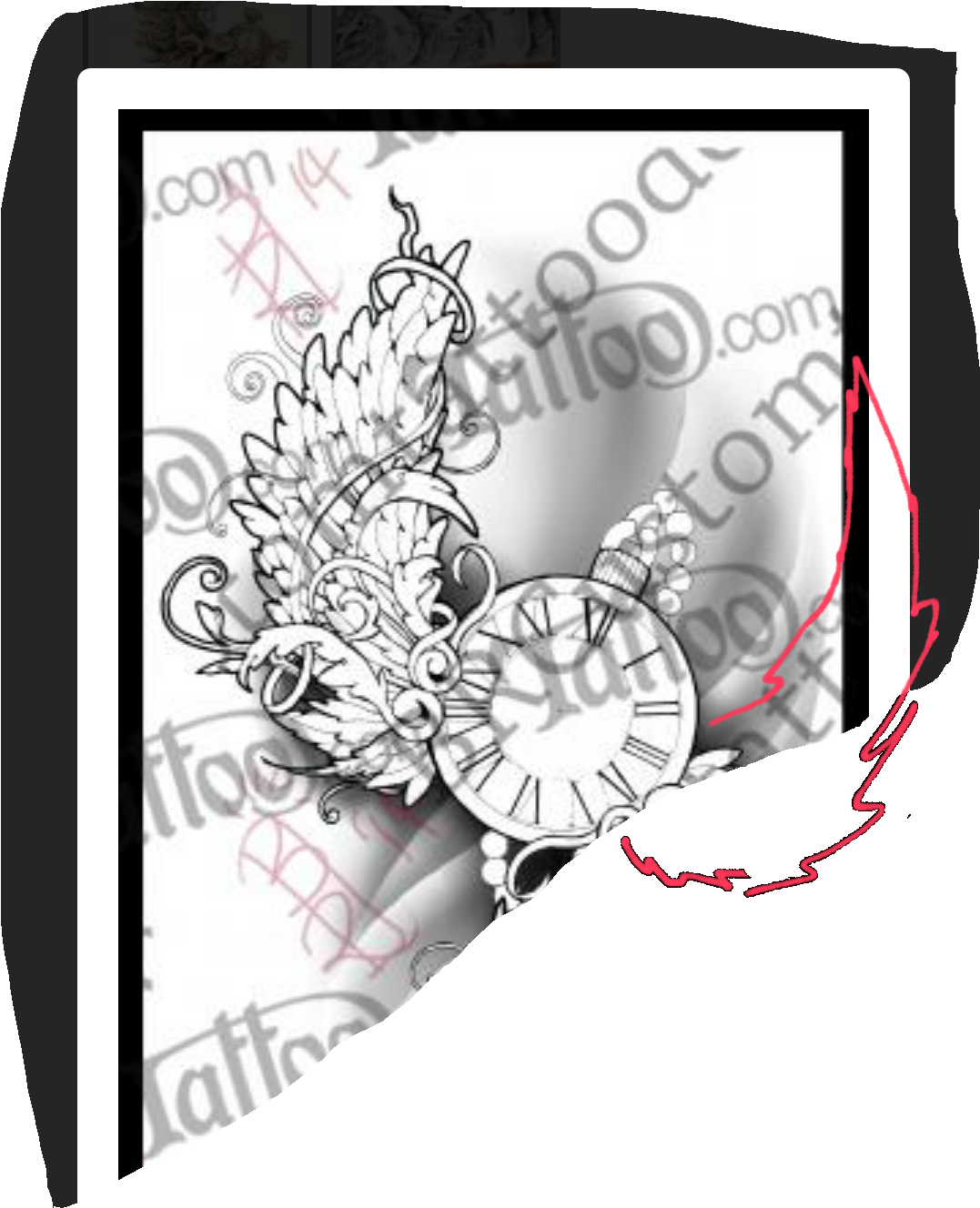 Pocket Watch With Wings But One Wings Different To - Tattoo - Free Transparent PNG Clipart Images Download. - Transparent PNG Free Download