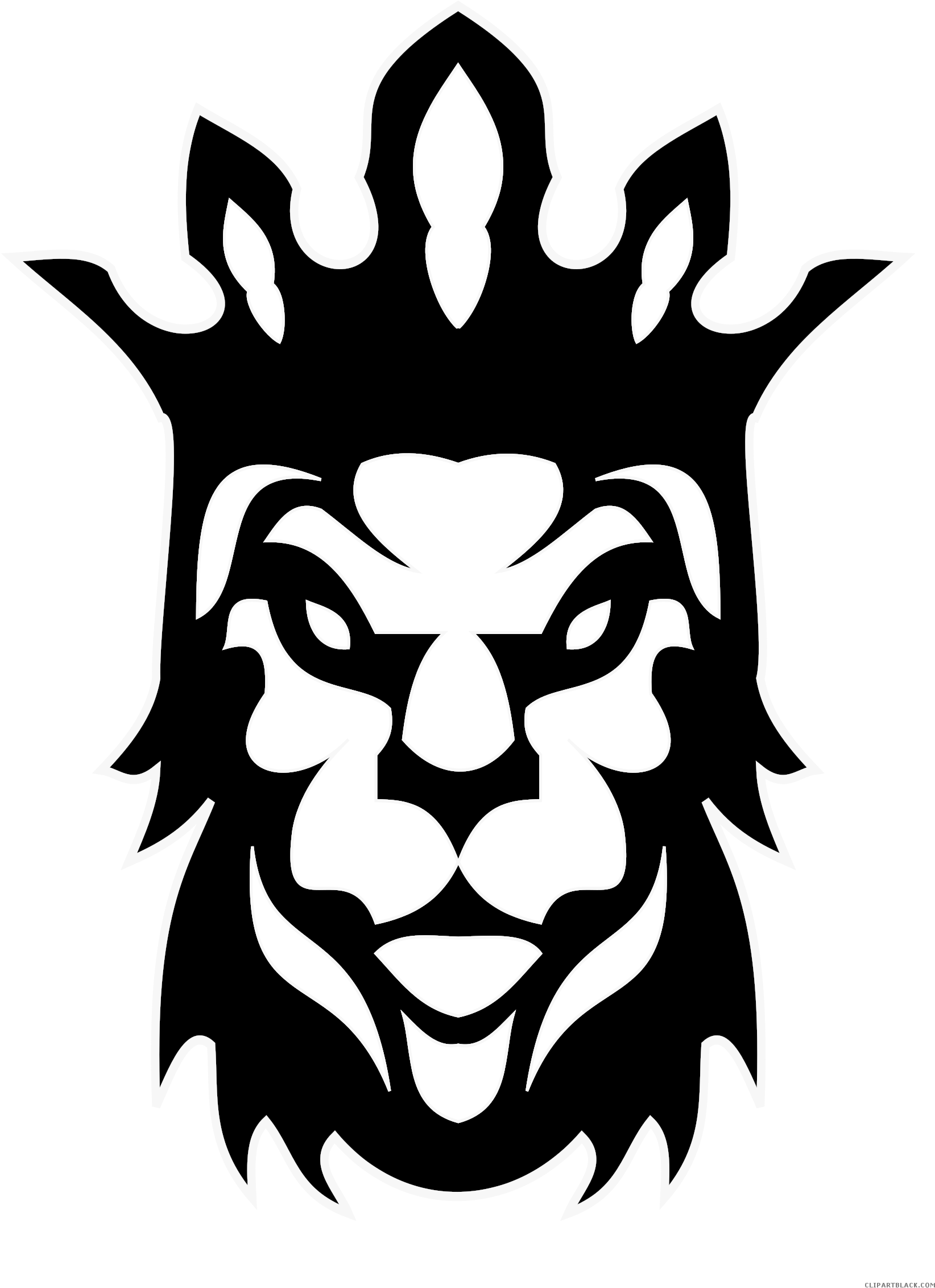Lion Animal Free Black White Clipart Images Clipartblack - Tattoo Designs Face Tribal - Free Transparent PNG Clipart Images Download. - Transparent PNG Free Download