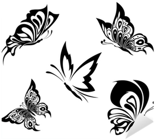 Black White Butterflies Of A Tattoo Sticker • Pixers® - Tattoo - Free Transparent PNG Clipart Images Download. - Transparent PNG Free Download