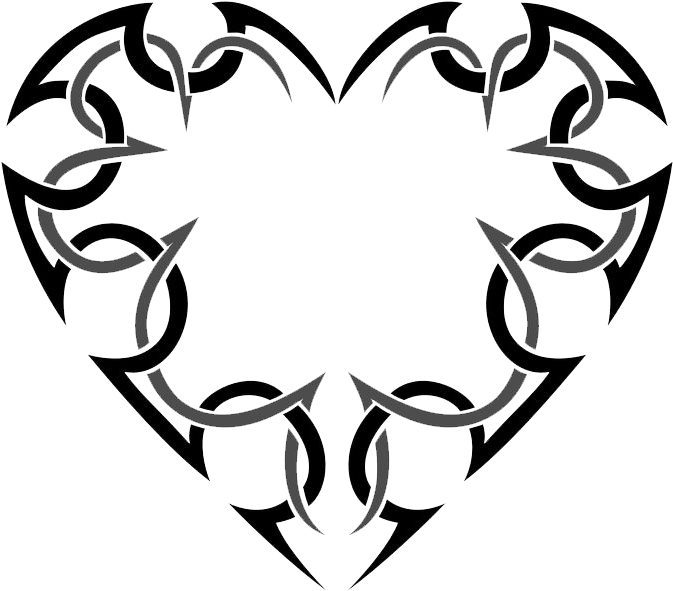 Heart - Tribal Heart Tattoo Designs - Free Transparent PNG Clipart Images Download. - Transparent PNG Free Download