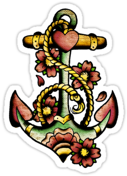 Old School Anchor Tattoo Designs - Free Transparent PNG Clipart Images Download. - Transparent PNG Free Download