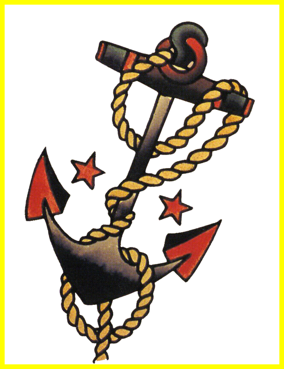 Awesome Sailor Jerry Vintage Tattoo Designs Anchors - Sailor Jerry Anchor Tattoo - Free Transparent PNG Clipart Images Download. - Transparent PNG Free Download