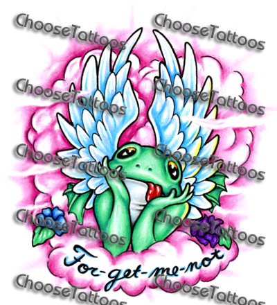 Cute Idea - Angel Frog Tattoo - Free Transparent PNG Clipart Images Download. - Transparent PNG Free Download