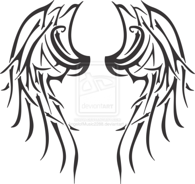 Tribal Wings Tattoos Png Png Images - Angel Wings Tattoo Tribal - Free Transparent PNG Clipart Images Download. - Transparent PNG Free Download