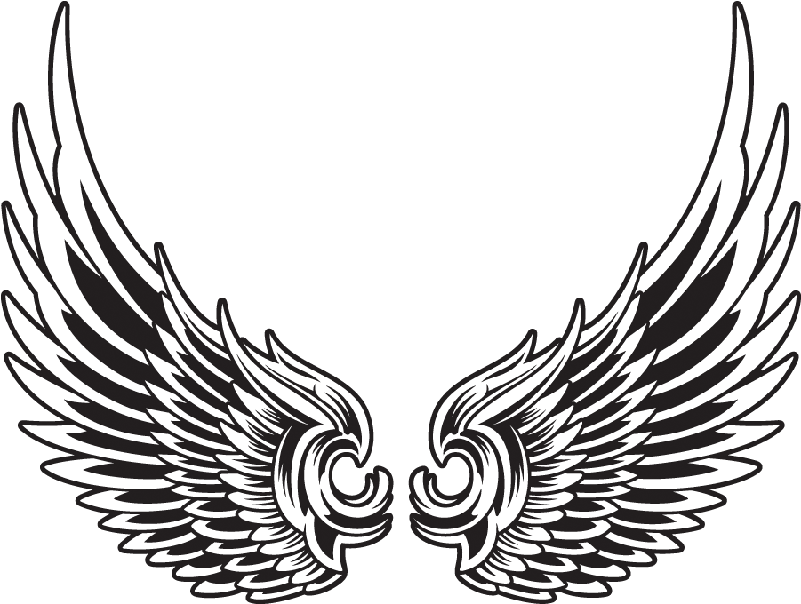 Original Art, Wings, Draping - Eagle Wings Vector Tattoo - Free Transparent PNG Clipart Images Download. - Transparent PNG Free Download