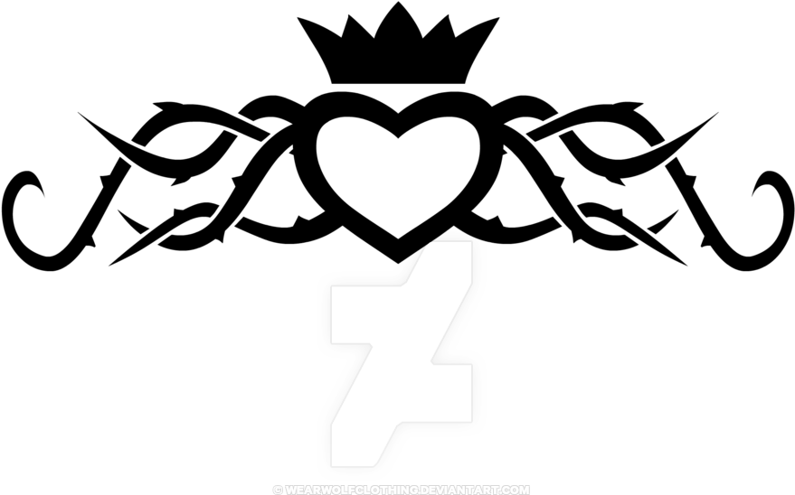 Tribal Heart Tattoo Design By Wearwolfclothing - Tattoo - Free Transparent PNG Clipart Images Download. - Transparent PNG Free Download