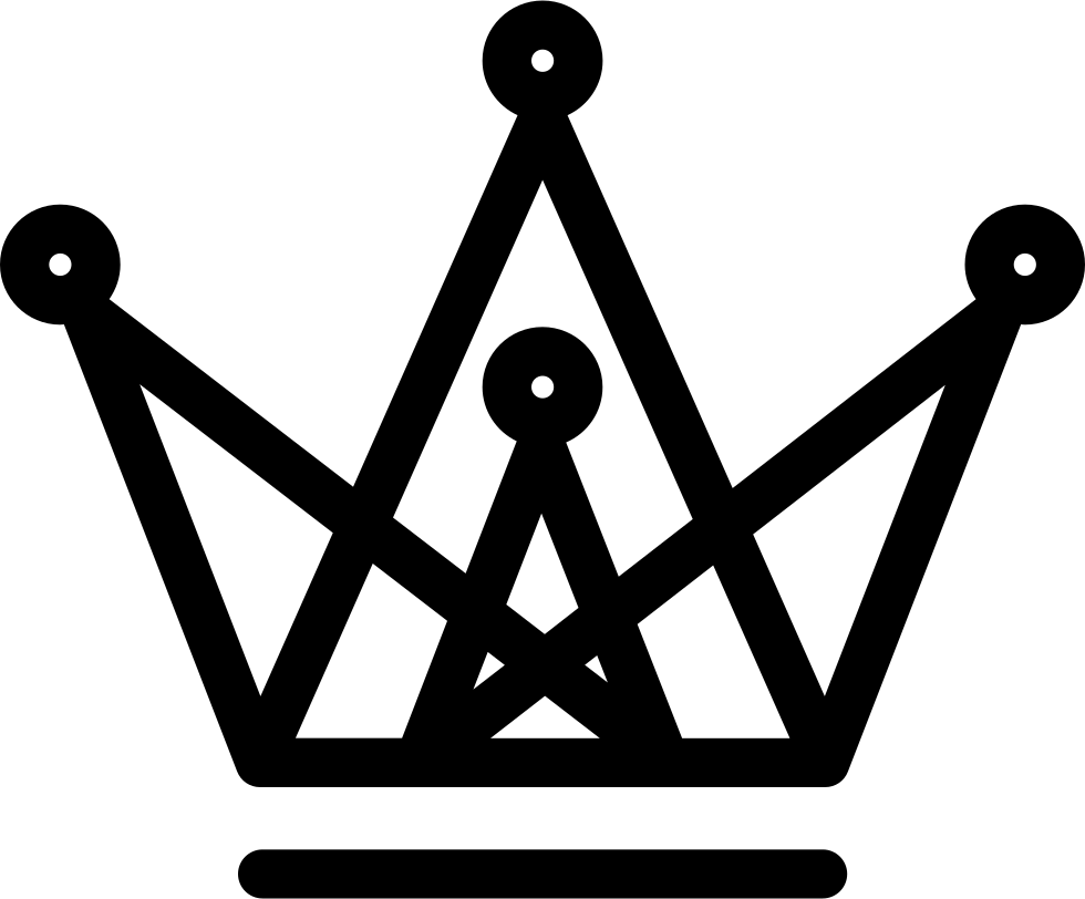 Royal Crown Of Crossed Lines And Small Circles On Points - Triangle Crown Tattoo - Free Transparent PNG Clipart Images Download. - Transparent PNG Free Download