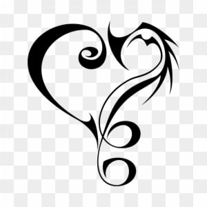 Tribal Heart Decal - Tribal Tattoos Meaning Music - Free Transparent PNG Clipart Images Download. - Tattoo Transparent PNG Free Download