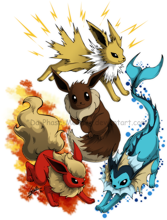 Pokemon Eeveelutions Tattoo Design - Original Eeveelutions Tattoos - Free Transparent PNG Clipart Images Download. - Transparent PNG Free Download