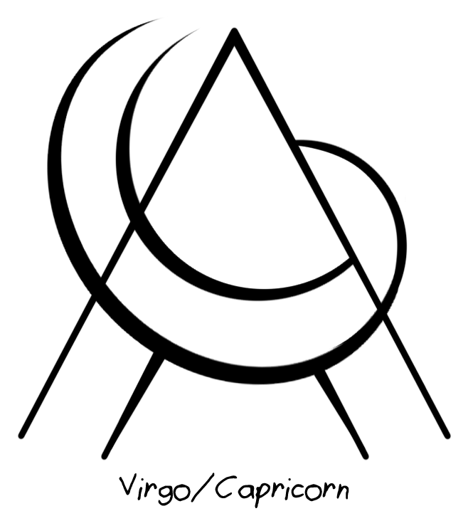 “virgo/capricorn” Sigil Requested By Anonymous - Tattoo - Free Transparent PNG Clipart Images Download. - Transparent PNG Free Download