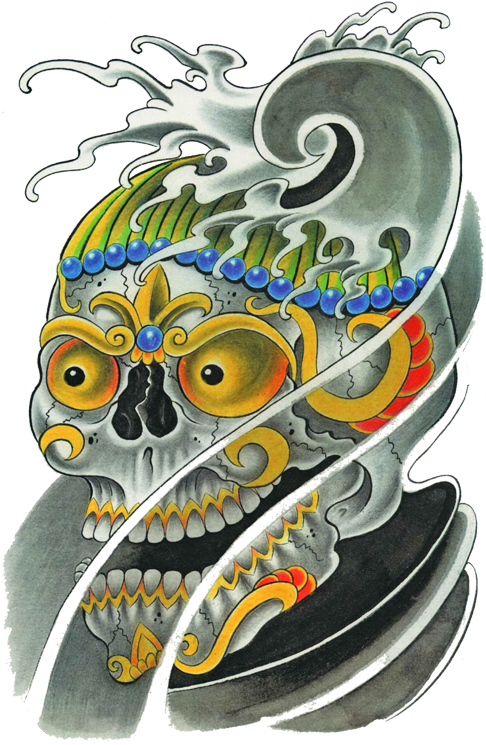 Find Gifts For Him At The Skull Man Zazzle - Tattoo Caveira Oriental - Free Transparent PNG Clipart Images Download. - Transparent PNG Free Download