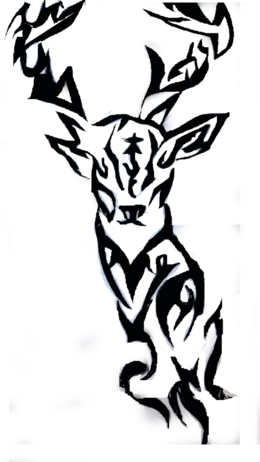 Deer Tribal Tattoo Png - Free Transparent PNG Clipart Images Download. - Transparent PNG Free Download
