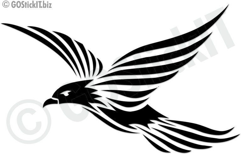 Tribal Bird Diecut Decal Humor Bumper Decals Funny - Bird Drawing Tribal Tattoo - Free Transparent PNG Clipart Images Download. - Transparent PNG Free Download