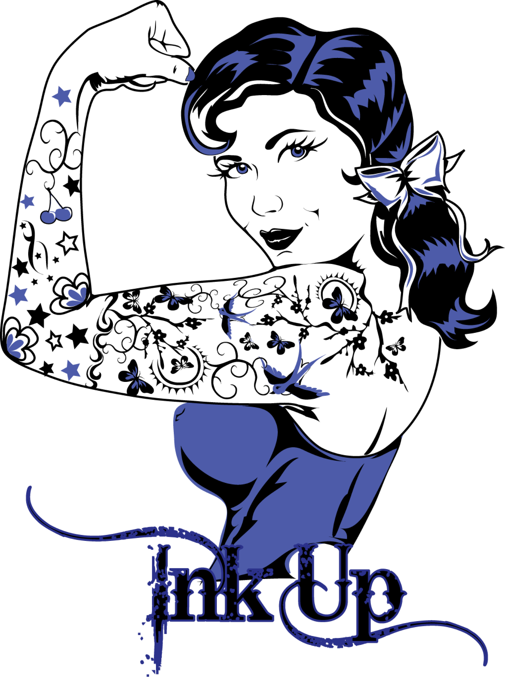 Retro Rockabilly Tattoo Girl - Pin Up Girls Old School Tattoo - Free Transparent PNG Clipart Images Download. - Transparent PNG Free Download