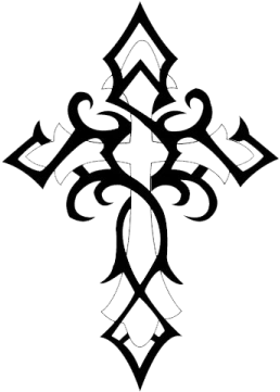 Cross Gothic Tattoo - Tribal Cross Tattoo - Free Transparent PNG Clipart Images Download. - Transparent PNG Free Download
