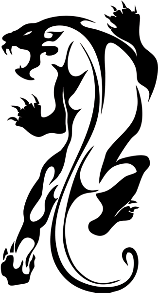 Jaguar Vinyl Sticker - Tiger Tribal Tattoo - Free Transparent PNG Clipart Images Download. - Transparent PNG Free Download