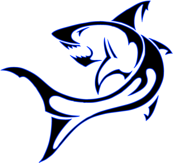 Tattoos Designs High Quality Photos And Flash - Blue Tribal Shark Tattoo - Free Transparent PNG Clipart Images Download. - Transparent PNG Free Download