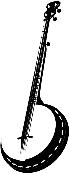 Banner Free Hillbilly Drawing Banjo - Banjo Silhouette Tattoo - Free Transparent PNG Clipart Images Download. - Transparent PNG Free Download