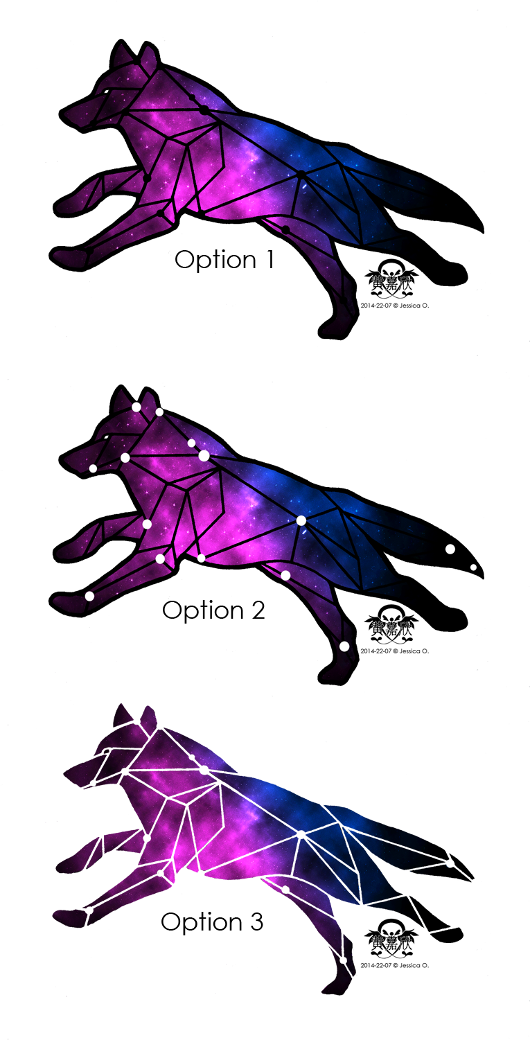 Geometric Galaxy Wolf Tattoo Design Based Off The Actual - Lupus Constellation Tattoo - Free Transparent PNG Clipart Images Download. - Transparent PNG Free Download