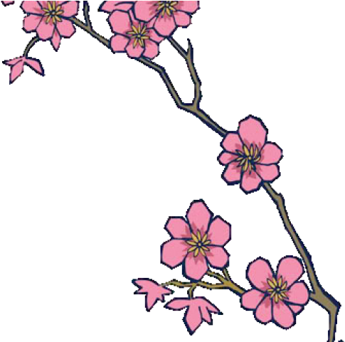 Cherry Blossom Clipart Pixel Art - Cherry Blossom Branch Tattoo Designs - Free Transparent PNG Clipart Images Download. - Transparent PNG Free Download
