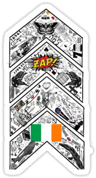 "one Direction Inspired* Chevron Tattoo" Stickers By - One Direction Tattoo Png - Free Transparent PNG Clipart Images Download. - Transparent PNG Free Download