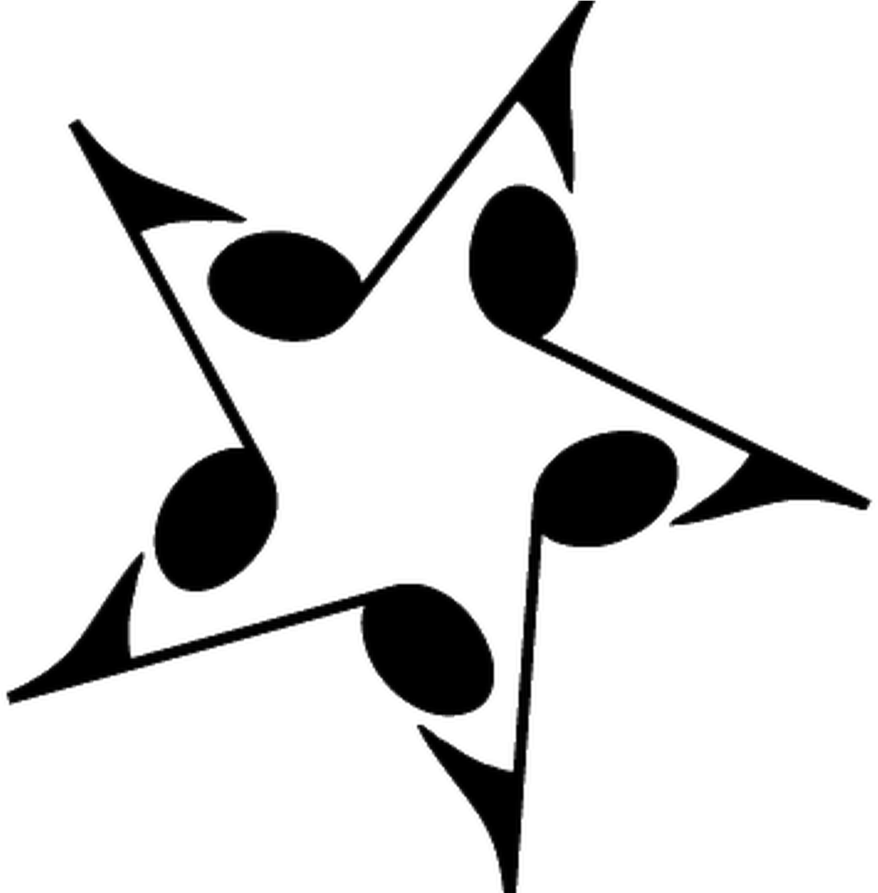 Hours - Music Note Star Tattoo - Free Transparent PNG Clipart Images Download. - Transparent PNG Free Download