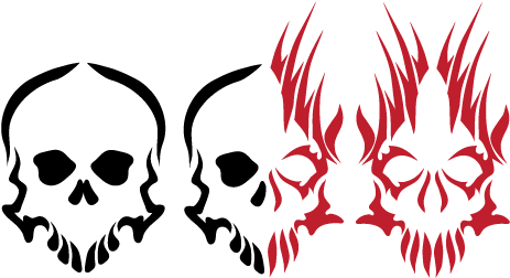 More Like Good And Evil Tribal Skulls By Demonking-aka - Evil Tribal Tattoo Designs - Free Transparent PNG Clipart Images Download. - Transparent PNG Free Download