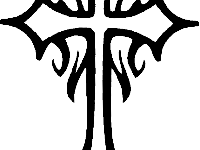 Cross Tattoos Clipart Forehead - Tribal Cross Tattoo - Free Transparent PNG Clipart Images Download. - Transparent PNG Free Download